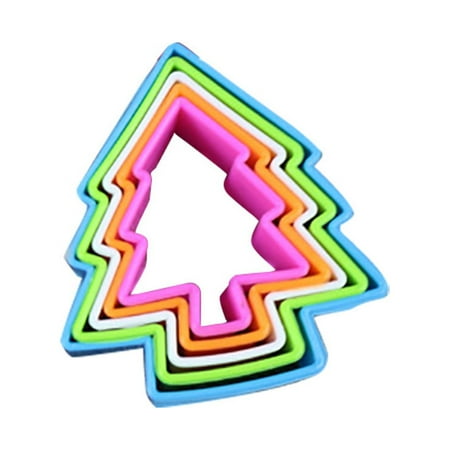 

Giyblacko Baking Supplies Silicone Cake Moulds 5PC Pentagonal Circular Tree People Four Patterns Biscuits Mold Turnover