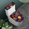 thumbnail image 2 of COEQINE Multicolor Drum Set Toilet Lid Cover and Toilet Tank Cover, Replacement Easy Installation Polyester Fabric with a 2-Piece Toilet Cover Set, 2 of 7