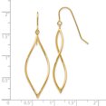thumbnail image 3 of DewberryDiamonds 10k Yellow Gold Polished Twisted Oblong Dangle Earrings (Weight : 1.2 gm, Length : 47 mm, Width : 14 mm), 3 of 5