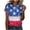 Blue#1, variant on Patriotic T-Shirts for Women, Crew Neck Short Sleeve 4th of July Casual T-Shirts Loose Comfy Vacation Casual Womens Independence Day Shirts