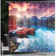 thumbnail image 4 of Ambesonne Mountain Shower Curtain, South Asia Romantic, 69"Wx75"L, Multicolor, 4 of 5