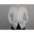 thumbnail image 4 of Mens 100% Linen Summer Shirt J.Valintin Turkey-Usa Axxess Style OBR78-01 White, 4 of 12