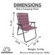 thumbnail image 3 of Silla de camping MOUNTAIN SUMMIT GEAR, retro, palmeada, plegable, rojo/azul, 3 of 7