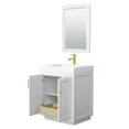 thumbnail image 3 of Wyndham Collection Miranda 30" Wood Single Bathroom Vanity - Dark Blue/Gold, 3 of 7