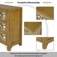 thumbnail image 4 of 26" Mirrored Storage Cabinet 3 drawers for Bedroom Hallway Entryway Living Room, Gold, 4 of 10