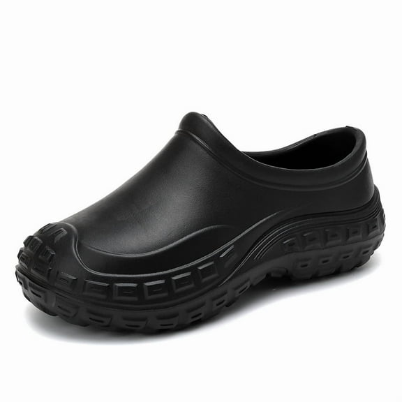 Anti Slip Work Chef Shoes for Men, Men's Professional EVA Waterproof Oil Resistant Restaurant Kitchen Work Shoes, Casual Cushioned Garden Footwear, for Chef, Nurse, Garden, Cafe
