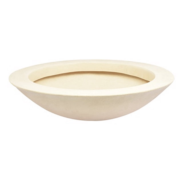 maceta 23" plástico tipo platon ivory (139240)