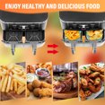 thumbnail image 5 of SEARCHI Air Fryer Silicone Pot, Reusable Silicone Pot for Ninjas Dual Air Fryer Liners Double Air Fryer Silicone Air Fryer Basket Air Fryer Rack Rectangle Accessories for Oven Microwave, 5 of 7