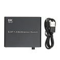 thumbnail image 2 of 8K Displayport 1.4 Interruptor de 2 vías 1 entrada 2 salidas o 2 en 1 salida Interruptor DP bidireccional Plug and Play de alta resolución negro, 2 of 8