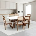 thumbnail image 2 of Herval 7 Piece Modern Wood Dining Set with Cane Back Chairs in Almond Oak, 2 of 12