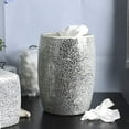 thumbnail image 5 of Whole Housewares Mosaic Glass Wastebasket Bathroom Silver, 5 of 6