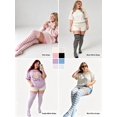 thumbnail image 6 of DOVACKA Plus Size Thigh High Socks for Women, Extra Long Knit Cotton Striped Over Knee Leg Warmers, Breathable Stretchy, Great for Halloween Costume & Cool Weather, 6 of 6