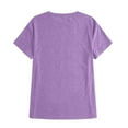 thumbnail image 3 of Gibobby Camisas de Navidad para mujer Camiseta de Navidad para mujer, camisetas gráficas divertidas, camisetas informales de manga corta para fiesta(Morado,XG), 3 of 5