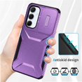 thumbnail image 3 of Rugged Case for Samsung Galaxy A55 5G with Slide Camera Cover & Drop Protection Purple, 3 of 6