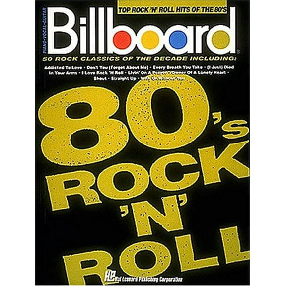 Pre-Owned Piano-Vocal-Guitar Series: Billboard Top Rock 'n' Roll Hits of the 80's (Paperback)