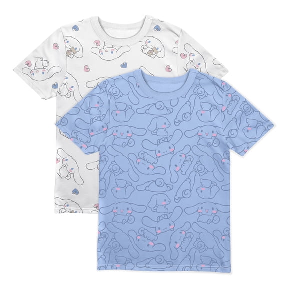 Playera Casual Cinnamoroll para Niña Manga Corta Blanca Azul Talla 4