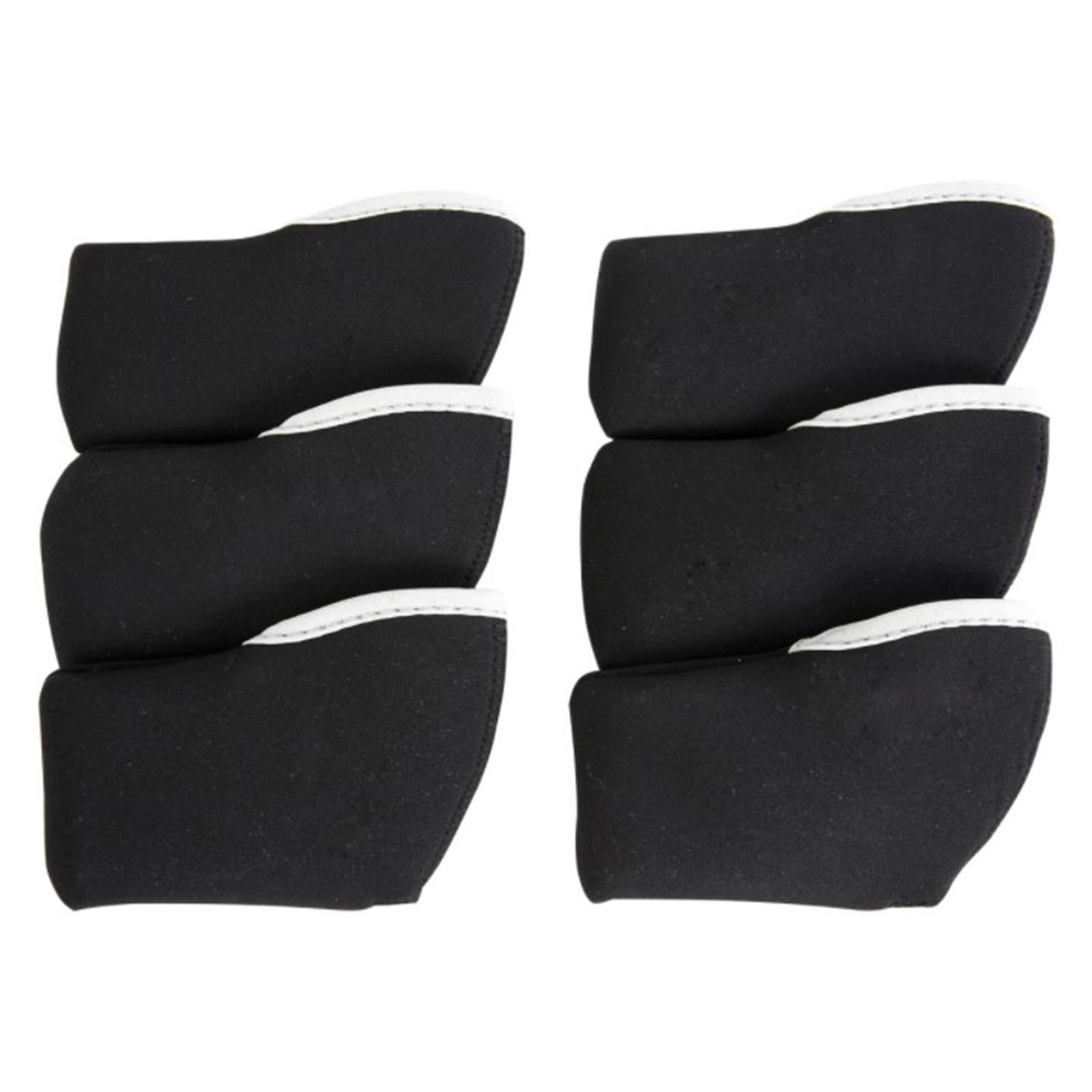harayaa 2X 6 Pieces Golf Club Headcover Covers for All Driver Clubs Black