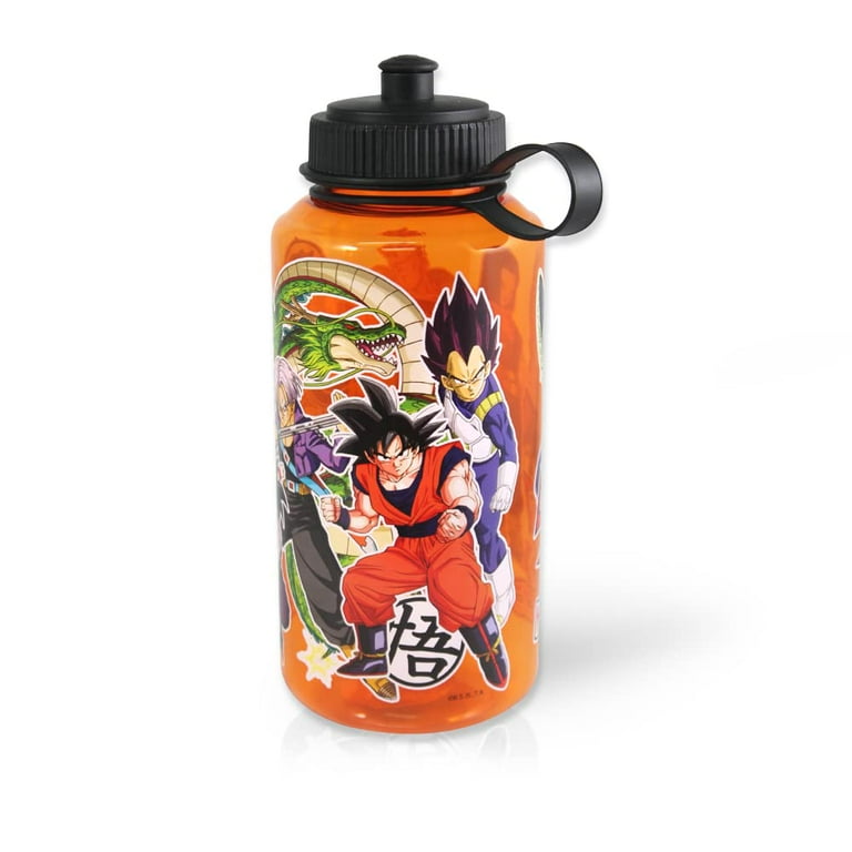 Dragon Ball Z Cell Saga Sticker Bomb Orange Throws Hand Wash Beverage Water  Bottle, 32 oz 