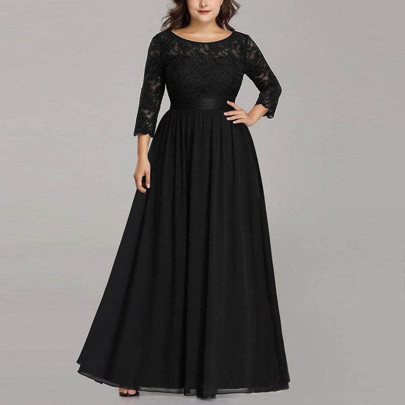 TIANEK Bridal Shower Dress for Female,Summer Plus Size Threequarter