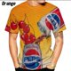 thumbnail image 2 of Camiseta De Verano Con Estampado 3d Pepsi Casual Manga Corta Para Hombres Gao Jiahui unisex, 2 of 2