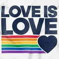 thumbnail image 2 of Vintage Love is Love Rainbow Heart Unisex Plus Fleece Graphic Sweatshirt Brisco Brands 3X, 2 of 5