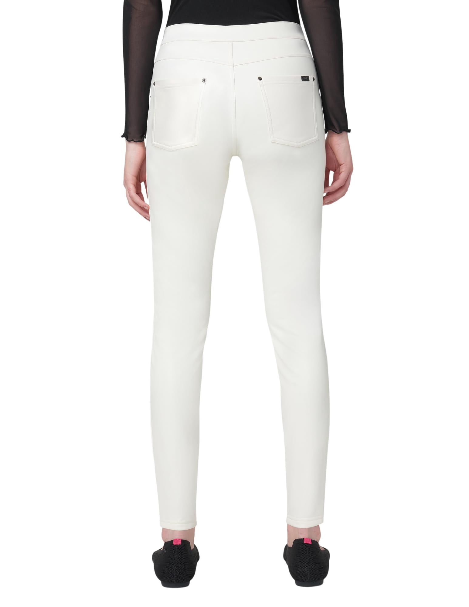 HUE Women's Faux Leather Leggings, Star White