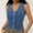 Light blue, variant on Daolelai Women's Solid Color Washed Distressed Denim Hottie Short Vest