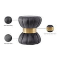 thumbnail image 2 of Meridian Furniture Vino Contemporary Velvet Ottoman/Stool in Gray, 2 of 4
