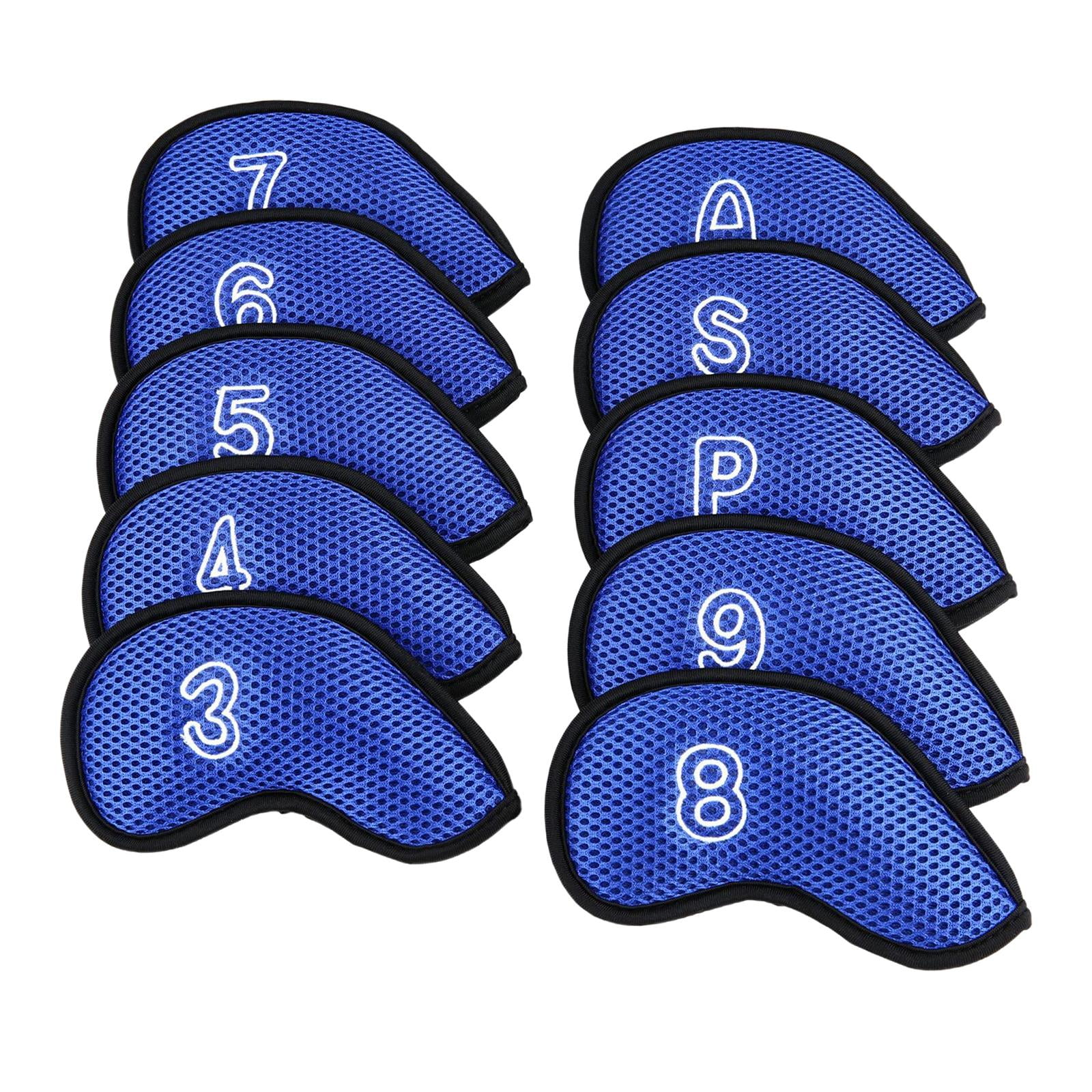 10Pcs/Pack Meshy Golf Iron Covers Set Golf Club Head Cover Fit Most Irons