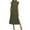 Army Green, variant on Womens A Line Dress, Summer Sleeveless Pleated Dress with Round Neck, Casual Mini Dress for Daily Wear