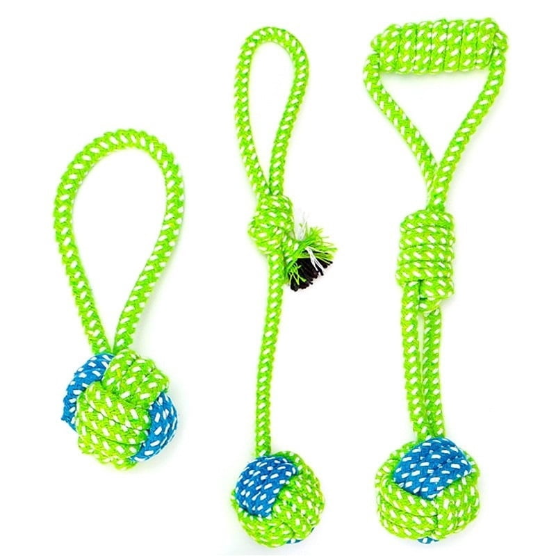 Rope toys, teeth cleaning, chewing, and rope tug of war dog toys designed specifically for small and medium-sized dog breeds, making them busy chewing toys