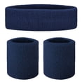 thumbnail image 1 of GOGO Sweatband Set Sports Athletic Exercise Headband Wristband Set Navy, 1 of 8