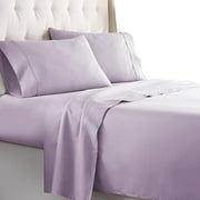 HC Collection Queen Size Sheets Set - Bedding Sheets & Pillowcases w/ 16 inch Deep Pockets - Fade Resistant & Machine Washable - 4 Piece 1800 Series Queen Bed Sheet Sets  Lavender