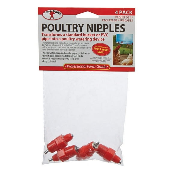 Little Giant Poultry Nipple 4-Pack