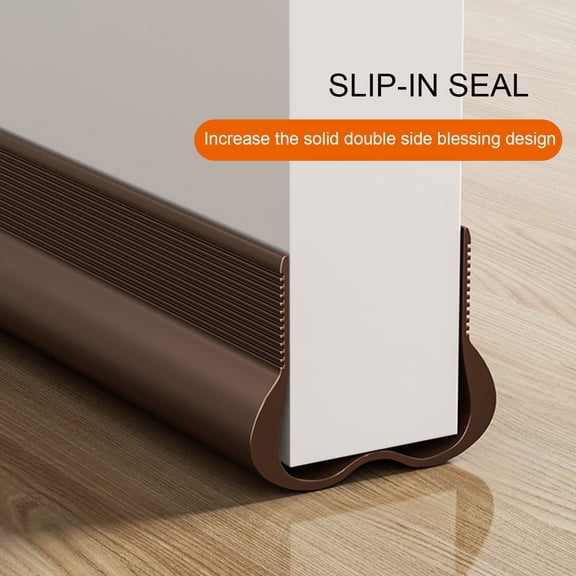 Soumake PVC Door Sweep Adhesive Cuttable Under-Door Weather Stripping Exterior Interior Door Seal Noise Dust Stopper Door Bottom Gap Filler Sealing Strip