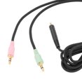 thumbnail image 2 of funtasica 3.5mm Audio Headph Splitter Replacement Connector AUX Cable Adapter Extension for PC with Switch, 2 of 5