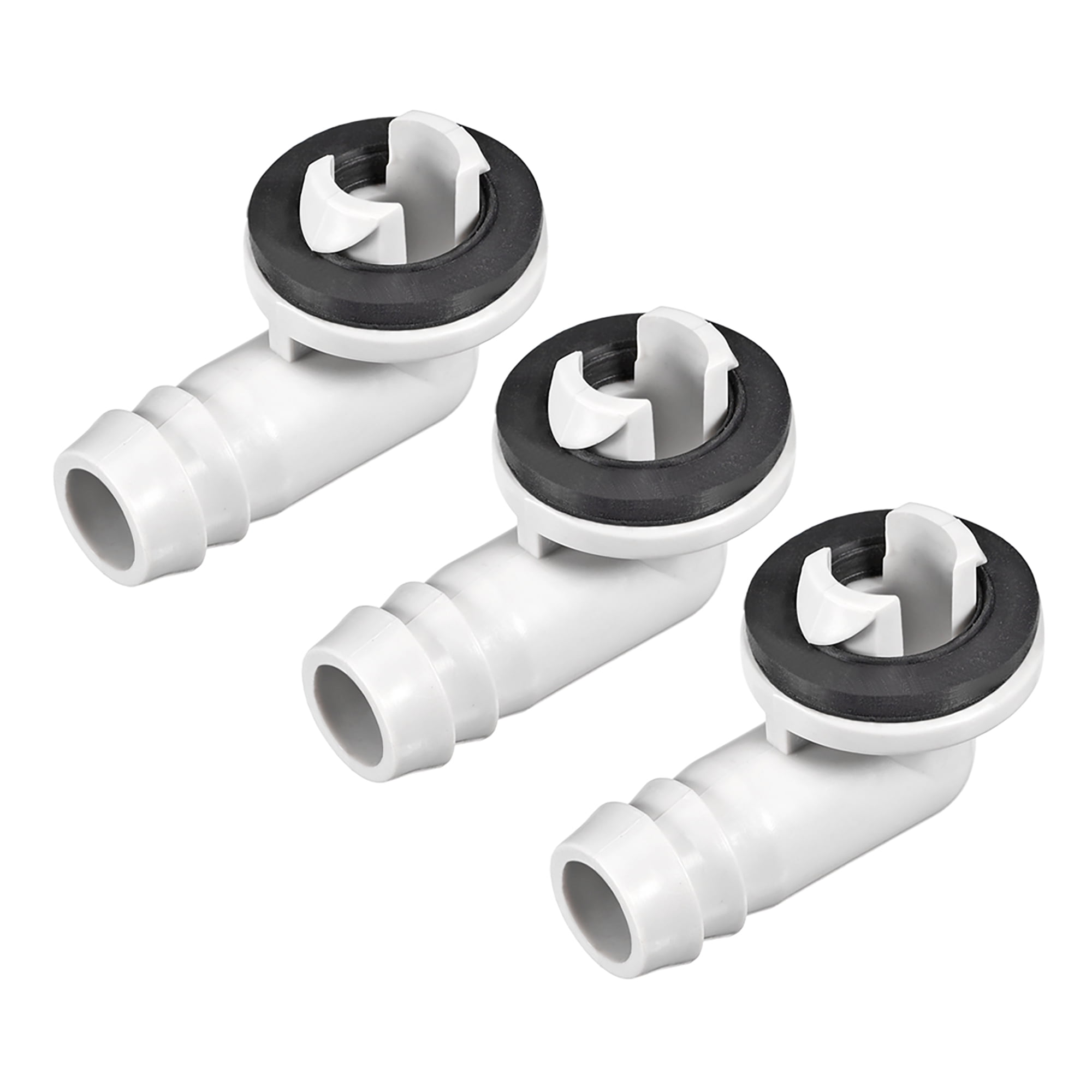 Air Conditioner Drain Hose Connector Elbow Fitting with Rubber Ring for MiniSplit Units and