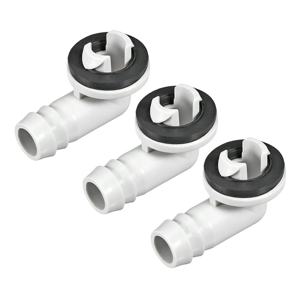 Air Conditioner Drain Hose Connector Elbow Fitting with Rubber Ring for