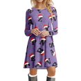 thumbnail image 1 of TJAZFJPA Robes pour Femmes Formelles Mode 2025 Robe Décontractée Manches Longues Imprimé de Noël Col Rond Fête Robe Flocon de Neige de Noël Robes de Grossesse pour Femmes Motifs de Robe pour Femmes Couture, 1 of 6