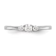 thumbnail image 4 of 14K White Gold Ring Band Engagement Diamond Round Complete Promise Engagement, Size 7, 4 of 7