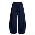 thumbnail image 5 of KyCheLot Boys Girls Cotton Sweatpants Wide Leg Elastic Waist Drawstring Schoolwear Breathable Workout Pants, 5 of 8