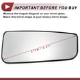 thumbnail image 2 of Reemplazo de vidrio del espejo de remolque Unique Bargains 1Set para Ford F150 2015-2022 parte inferior derecha del lado del pasajero con placa de respaldo No.FL3Z17K707K vidrio real plástico, 2 of 6