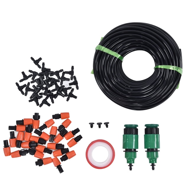 Drip Irrigation Kit,82ft Garden Irrigation System Greenhouse Micro Drip Irrigation Kit Garden Irrigation System World-Class Design