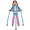 Blue, variant on GanFindX Unisex Kids Roller Skate Trainer Walker, Adjustable Height 27-33 inches, 3-Wheel Stable Skating Aid, Metal Frame for Toddler Beginners