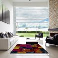 thumbnail image 6 of Ahgly Company Indoor Rectangle Abstract Burgundy Red Patchwork Area Rugs, 8' x 12', 6 of 6