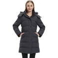thumbnail image 4 of Wantdo Women's Plus Size Coat Warm Winter Jacket Waterproof Winter Coat with Hood Dark Gray 2XL, 4 of 9