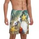 thumbnail image 2 of Balery Seashell On The Beach Pantalones cortos de pijama de punto de algodón para hombre con cinturilla y bolsillos-4X-Large, 2 of 6