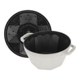 thumbnail image 2 of STAUB La Cocotte 2.8 L Cast Iron Diamond Cocotte, White Truffle, 2 of 5