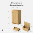 thumbnail image 2 of EYYTHUNG Wooden Laundry Hamper Cabinet, 10 Gallon Tilt Out Trash Can Cabinet Recycling Cabinet with Drawer Garbage Can Holder, 2 of 6