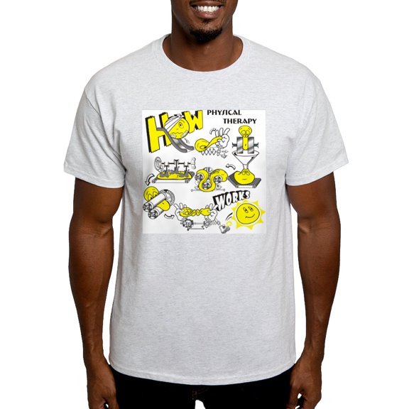 CafePress - How Physical Therapy Works Light T Shirt - Men's Classic Graphic T-Shirt